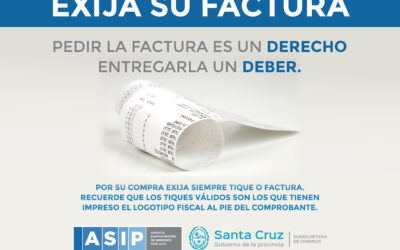 Exija su factura, afiche a exibir de forma obligatoria desde el 01/06/2016.